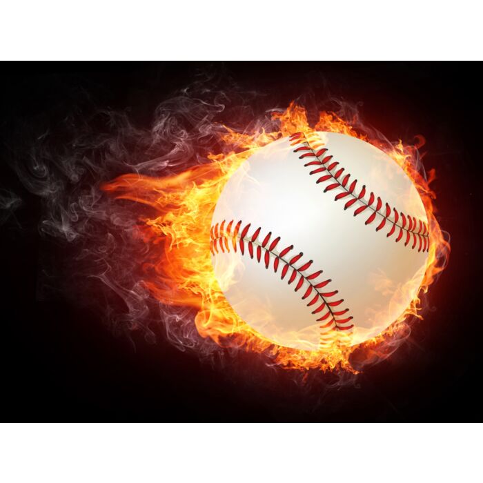 Baseball Ball On Fire - 2D Graphics  - ID # 21953956