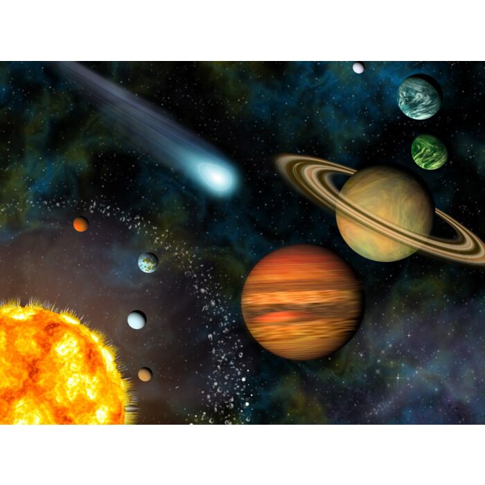 3D Solar System Contains The Sun And Nine Planets - ID # 28032741