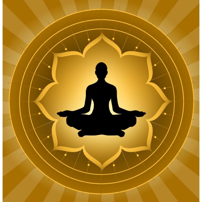 Yoga - Meditation On Lotus Background - ID # 8707544