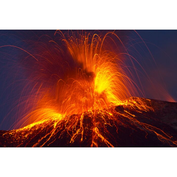 Volcano stromboli with spectacular eruptions - ID # 107273876 Volcano stromboli with spectacular eruptions - ID # 107273876