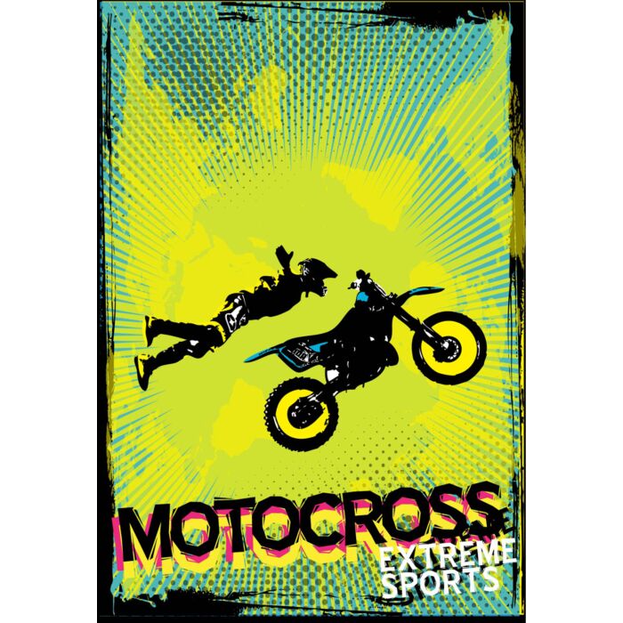 Green Motocross Extreme Sports Poster - ID # 22466155 Green Motocross Extreme Sports Poster - ID # 22466155