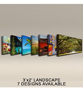 READY MADE 3'X2'X2" ACOUSTIC ART PANELS - LANDSCAPES, IN 7 STYLES