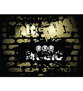 green brick wall with button and grunge effect - ID # 46922374