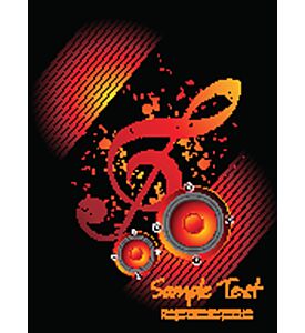 abstract background with grungy vinyl musical notes - ID # 57714265