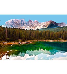 Perfectly clear emerald lake in Dolomites - ID # 70817044