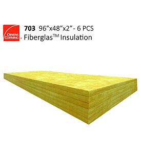 OWENS CORNING 703 rigid fiberglass 8'x4' panels 2" inch thick 6pk