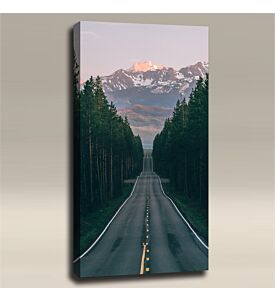 AcousticART Curated Nature Collection #N4P1 Road to Grand Tetons - Size: 48" L x 24" W x 2" - Portrait