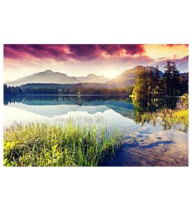 Panoramic View of Mountain lake in National Park - ID # 133253744