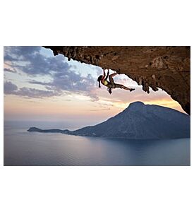 Young female rock climber at sunset Kalymnos Island Greece - ID # 171542741