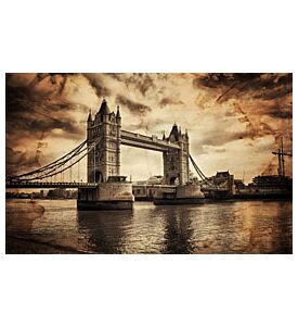 Vintage Retro Picture of Tower Bridge in London UK - ID # 173671580