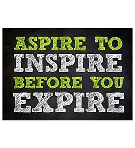 Inspire Concept On Chalkboard - ID # 198340097