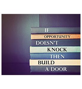 An Inspirational Quote By Unknown Source On Blue Background  - ID # 203682226