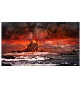 Volcano eruption on the sea - ID # 207309331