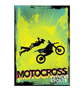 Green Motocross Extreme Sports Poster - ID # 22466155