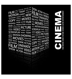 Cinema Cube Tag Cloud Illustration  - ID # 24313593