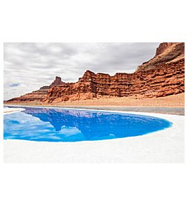 Potash pond on white rim trail in Canyonlands National Park - ID # 246343099