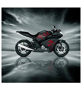 Motorcycle Motorbike Bike Riding Rider Contemporary 1 - ID # 247523416