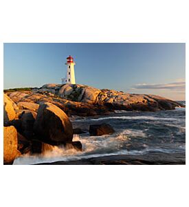 Peggys Cove Lighthouse sunset 1 - ID # 33972337