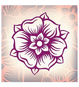 Vector Vintage Baroque Engraving Flower - ID # 60800639