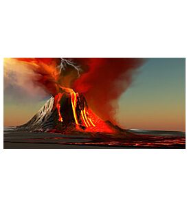Hawaii Volcano - The Kilauea volcano erupts in Hawaii - ID # 90878378
