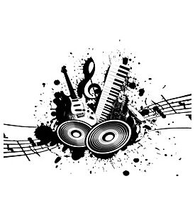 Cool Wacky Grunge Music Background - ID # 11016027