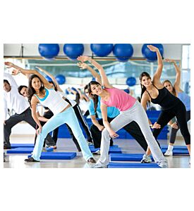 Group Of Gym People In An Aerobics Class - ID # 11360077