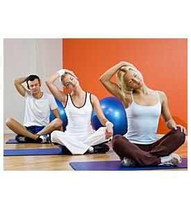 Group Of People Doing Yoga Exercise - ID # 12403712