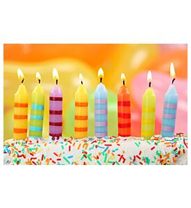 Birthday Candles On Colorful Background - ID # 14147109