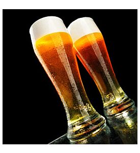 Two Glasses Of Beer With Froth - ID # 15400933