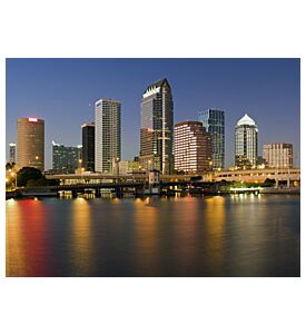 Colorful Downtown Of Tampa - Sunset Time - ID # 18713047