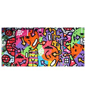 Colorful Graffiti Painted On A Wall - ID # 19586448