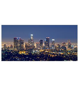 Los Angles Skyline At Night - ID # 2036087