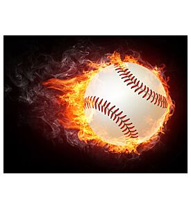 Baseball Ball On Fire - 2D Graphics  - ID # 21953956