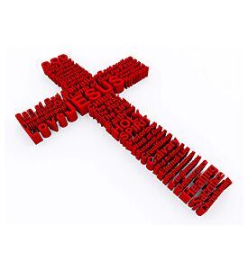 Red Cross Made Up Of 3D Words - ID # 23272537