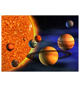 Planets In Solar System - 3D Render Illustration - ID # 26715554