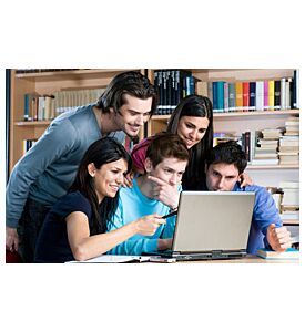 Young Students With Laptop Studying Together - ID # 30205754