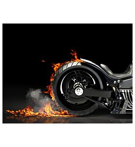 Custom Black Motorcycle Burnout - ID # 54157372