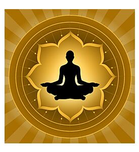 Yoga - Meditation On Lotus Background - ID # 8707544
