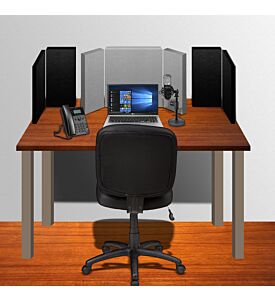 Go-Cast TC - Desktop Free Standing Module Kit  for TeleCommuters - 1 Hinged (2)1'x2' (1)2'x2'  - 2 Hinged (2) 1'x2' - 16 sq ft 