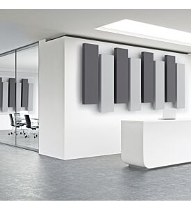 Acoustic Panels - 8 pc noise absorption sound panels, Style: STAGGERED IN DMD - Covers 32 Sq. Feet.