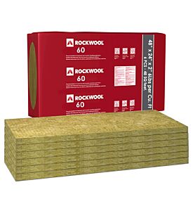 Rockwool® Mineral Wool 60 Acoustic Insulation - 6Lbs 48"x24"x2" Case of 6