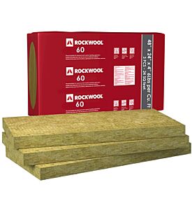 Rockwool® Mineral Wool 60 Acoustic Insulation - 6Lbs 48"x24"x4" Case of 3