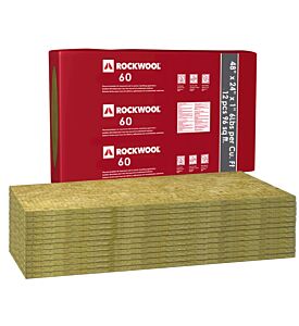 Rockwool® Mineral Wool 60 Acoustic Insulation - 6Lbs 48"x24"x1" Case of 12