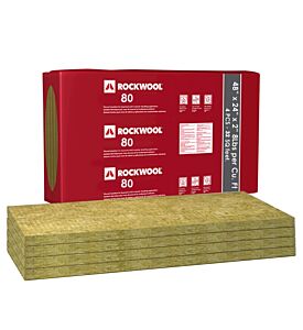 Rockwool® Mineral Wool 80 Acoustic Insulation - 8Lbs 48"x24"x2" Case of 4