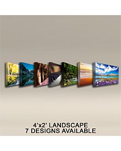 READY MADE 4'X2'X2" ACOUSTIC ART PANELS - LANDSCAPES, IN 7 STYLES