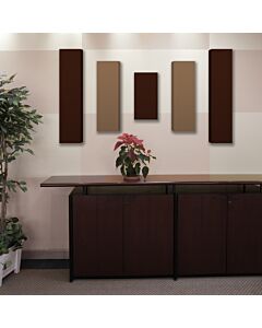 Acoustic Panels - 5 pc noise absorption sound panels. Style: DMD-SHORTWAVE - Covers 16 Sq. Feet.